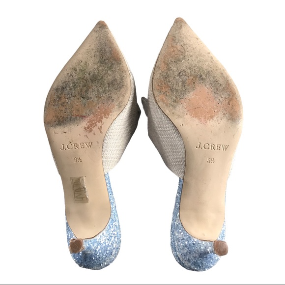 J. Crew Linen Tie Slide Heel Sophia Mules - Picture 11 of 11